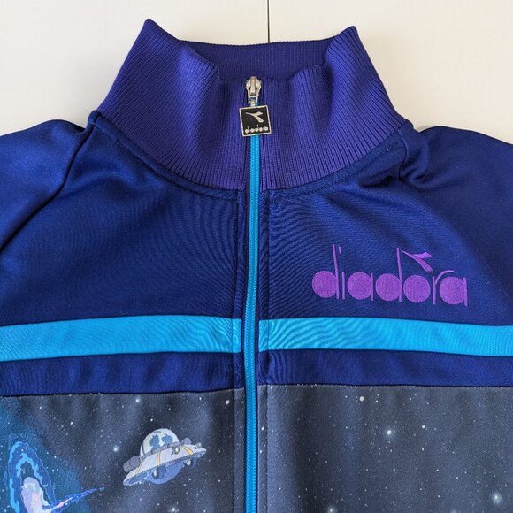 Diadora x Rick And Morty Intergalactic Track Jacket Purple and Blue - Picture 6 of 14